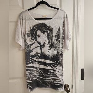 Monochrome Graphic Womens Shirt